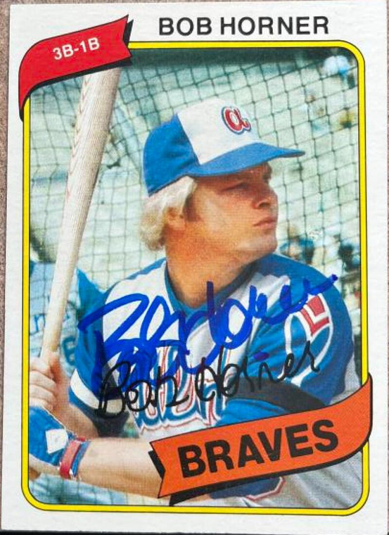 Bob Horner Autographed 1980 Topps #108