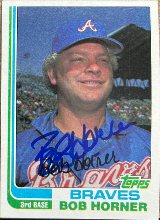 Bob Horner Autographed 1982 Topps #145 Atlanta Braves Card