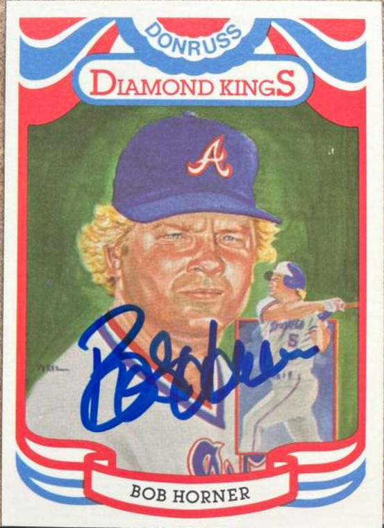 Bob Horner Autographed 1984 Donruss #14 Atlanta Braves Diamond Kings Card