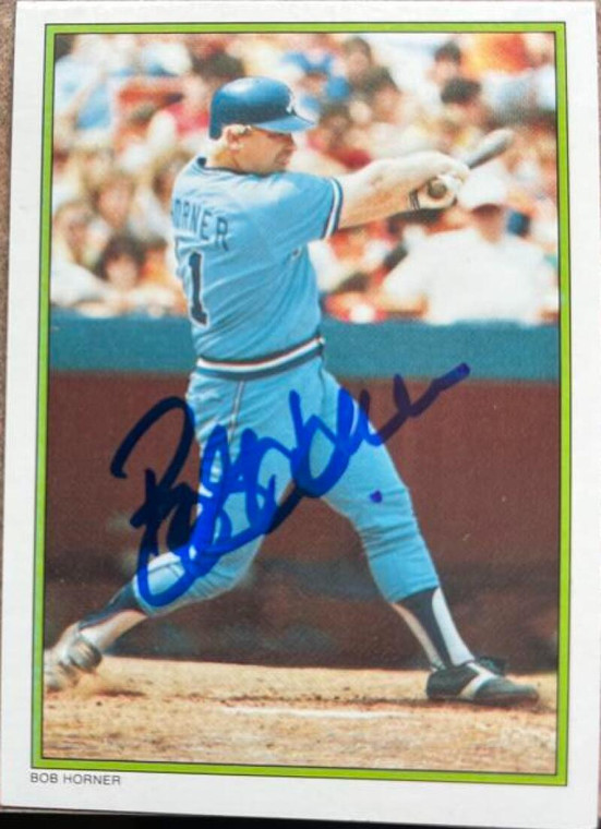 Bob Horner Autographed 1986 Topps - 1986 All-Star Set Collector's Edition (Glossy Send-Ins) #44 