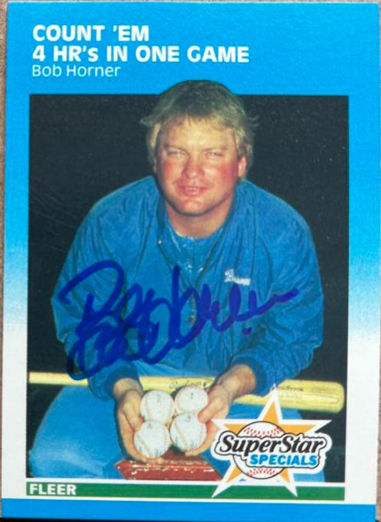 Bob Horner Autographed 1987 Fleer #632