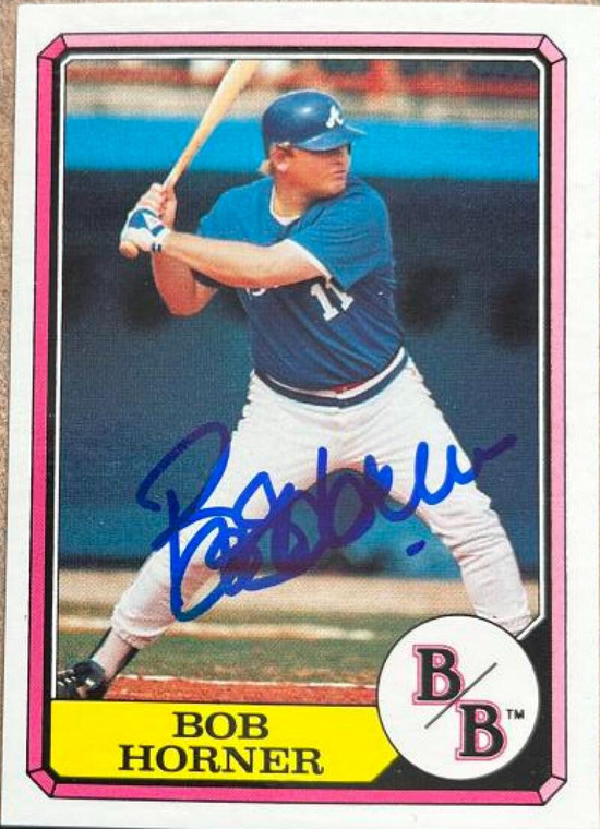 Bob Horner Autographed 1987 Topps Boardwalk and Baseball #23