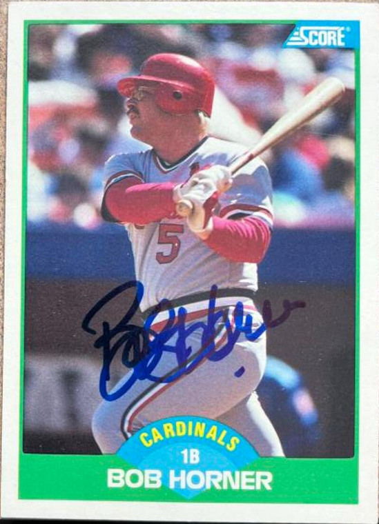 Bob Horner Autographed 1989 Score #68