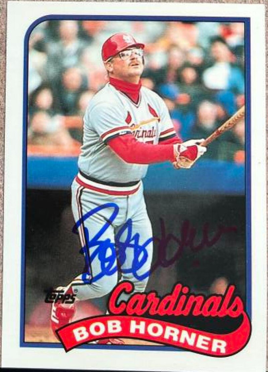 Bob Horner Autographed 1989 Topps Tiffany #510