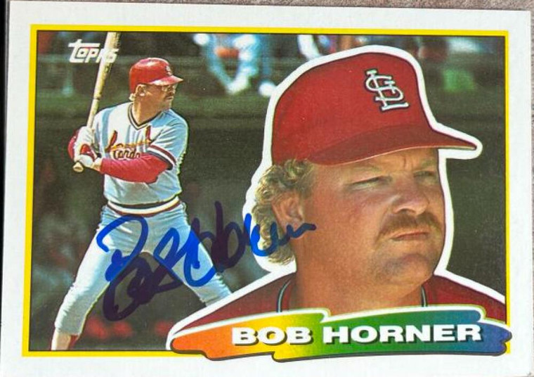 Bob Horner Autographed 1988 Topps Big #245