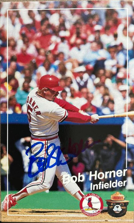 Bob Horner Autographed 1988 St. Louis Cardinals Smokey #14