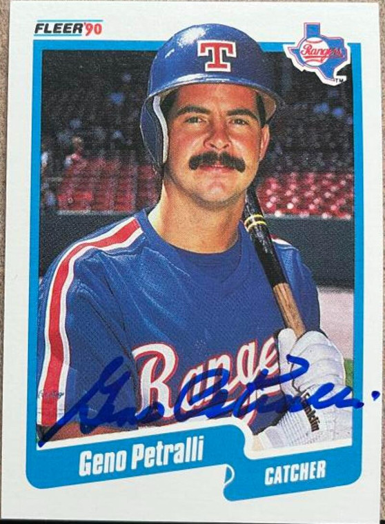 Geno Petralli Autographed 1990 Fleer #309