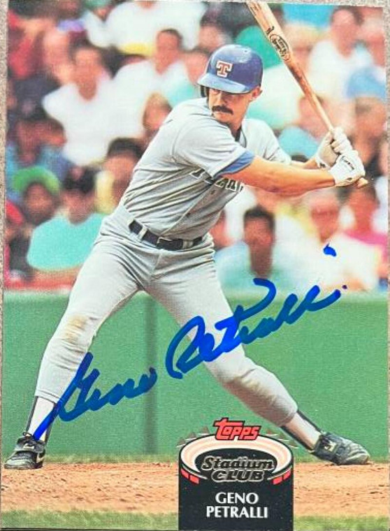 Geno Petralli Autographed 1992 Stadium Club #3