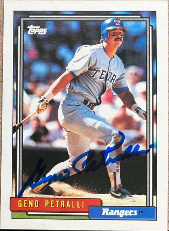 Geno Petralli Autographed 1992 Topps #409