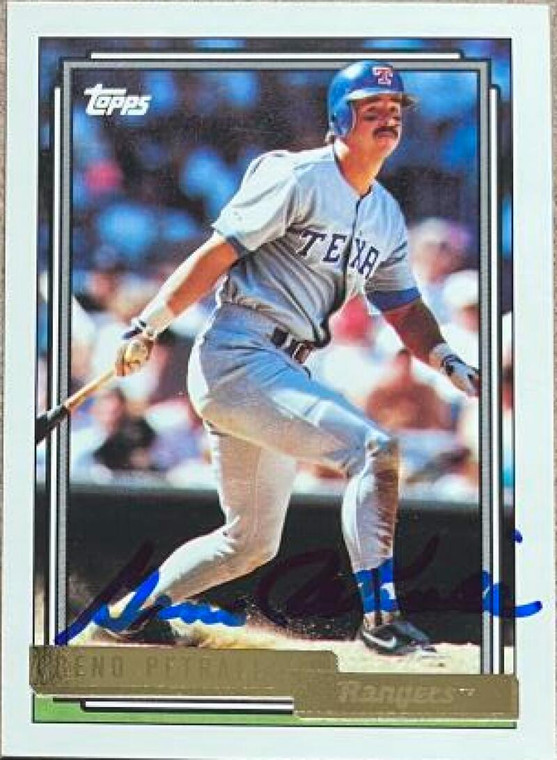 Geno Petralli Autographed 1992 Topps Gold #409