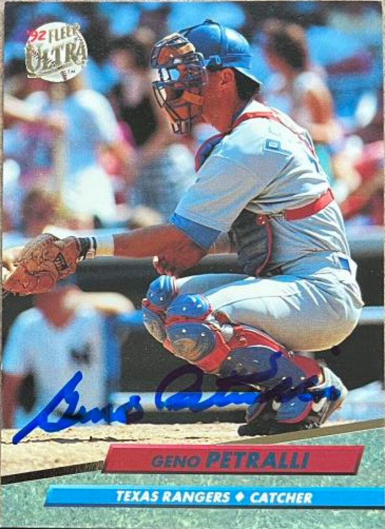 Geno Petralli Autographed 1992 Fleer Ultra #138