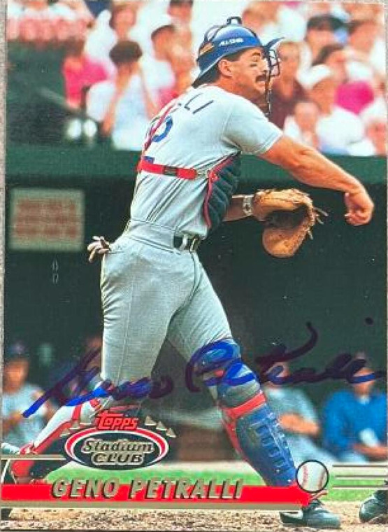 Geno Petralli Autographed 1993 Stadium Club #232