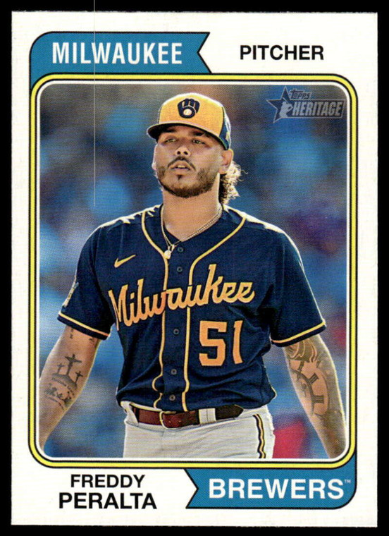 2023 Topps Heritage High Number #581 Freddy Peralta NM-MT Milwaukee Brewers 