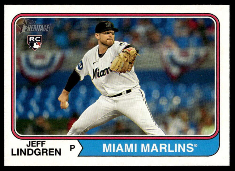 2023 Topps Heritage High Number #582 Jeff Lindgren NM-MT RC Rookie Miami Marlins 