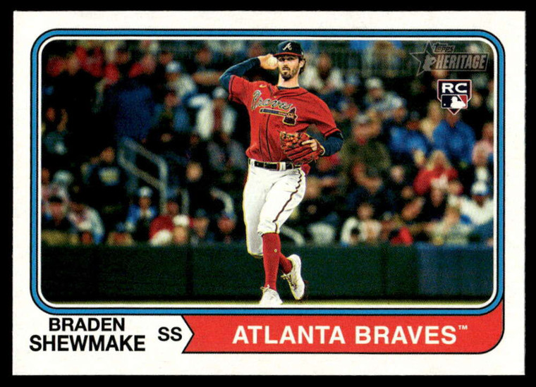 2023 Topps Heritage High Number #630 Braden Shewmake NM-MT RC Rookie Atlanta Braves 