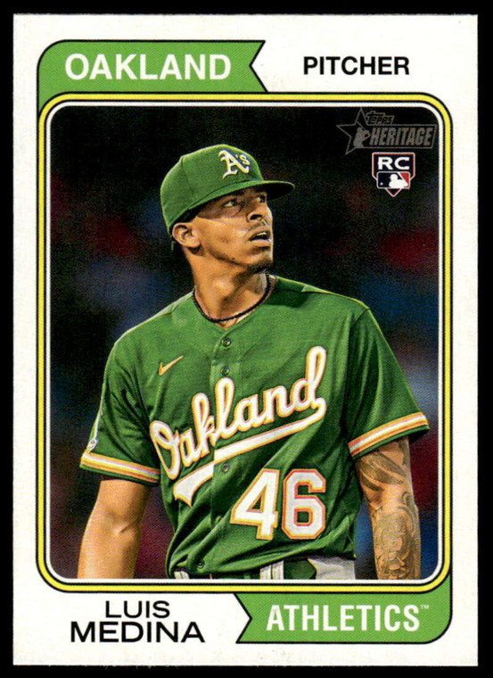 2023 Topps Heritage High Number #649 Luis Medina NM-MT RC Rookie Oakland Athletics 