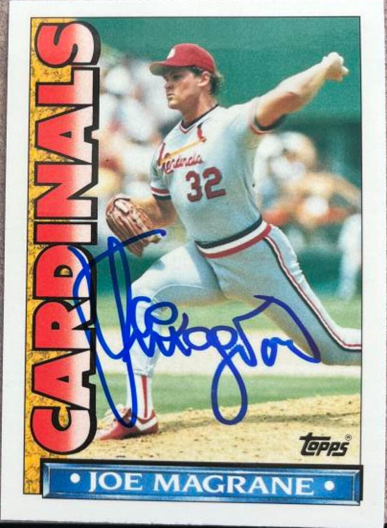 Joe Magrane Autographed 1990 Topps TV St. Louis Cardinals #16