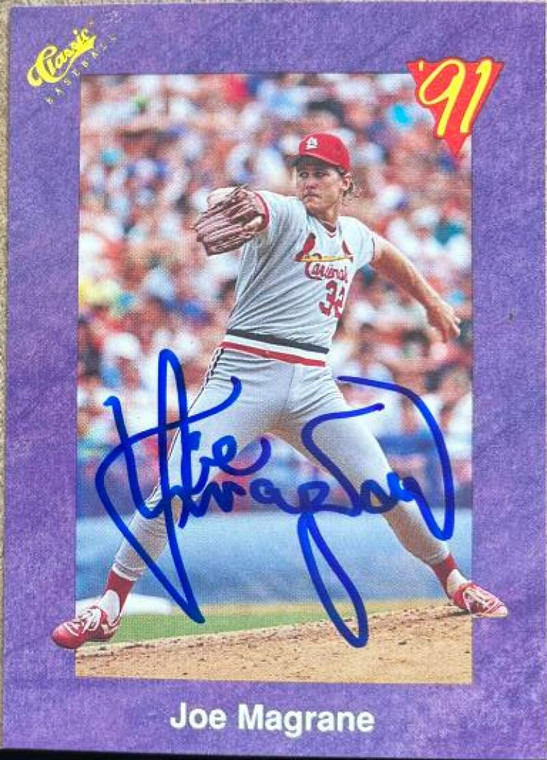 Joe Magrane Autographed 1991 Classic #29