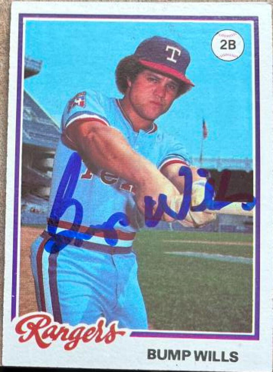Bump Wills Autographed 1978 Topps Burger King #12