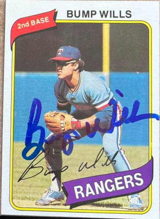 Bump Wills Autographed 1980 Topps #473