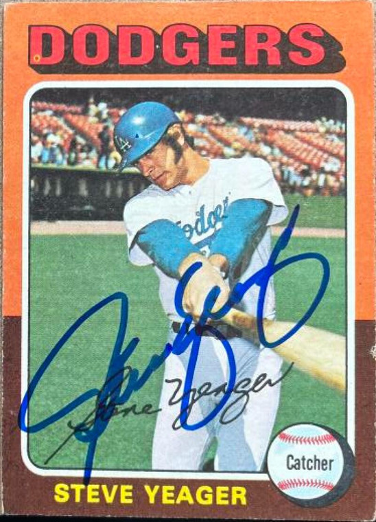 Steve Yeager Autographed 1975 Topps #376