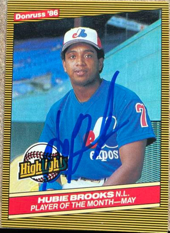 Hubie Brooks Autographed 1986 Donruss Highlights #15