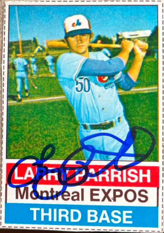 Larry Parrish Autographed 1976 Hostess #126