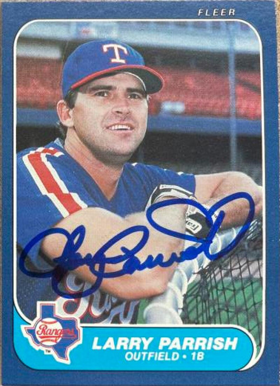 Larry Parrish Autographed 1986 Fleer #569