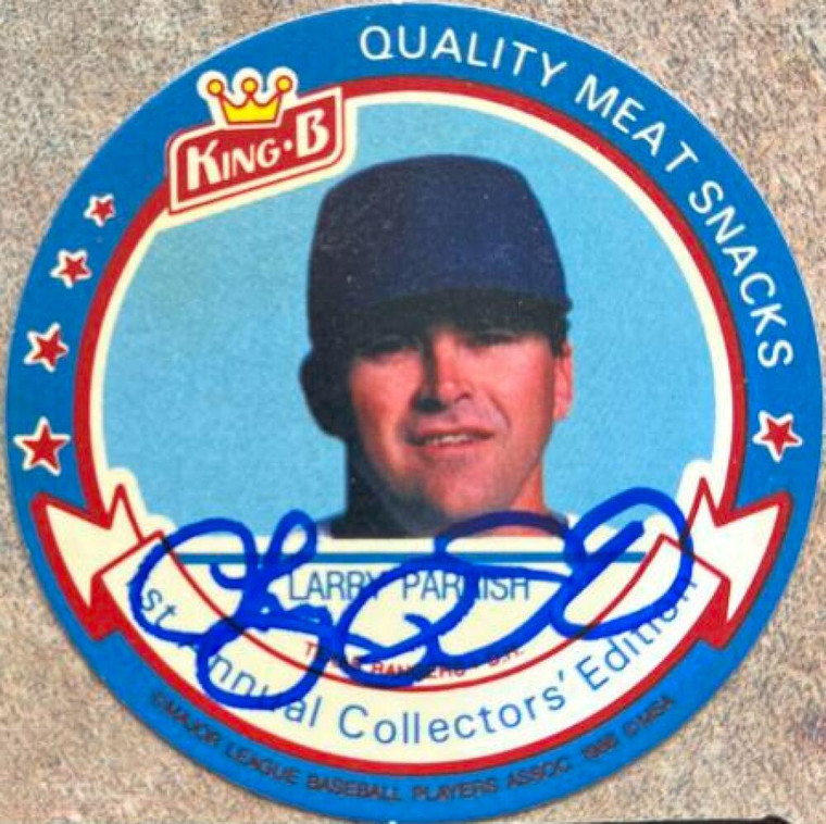 Larry Parrish Autographed 1988 King B Discs #21