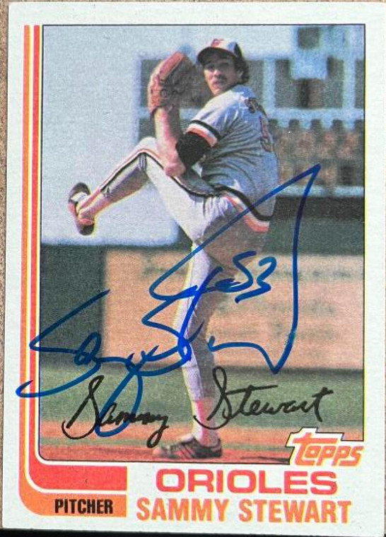 Sammy Stewart Autographed 1982 Topps #679