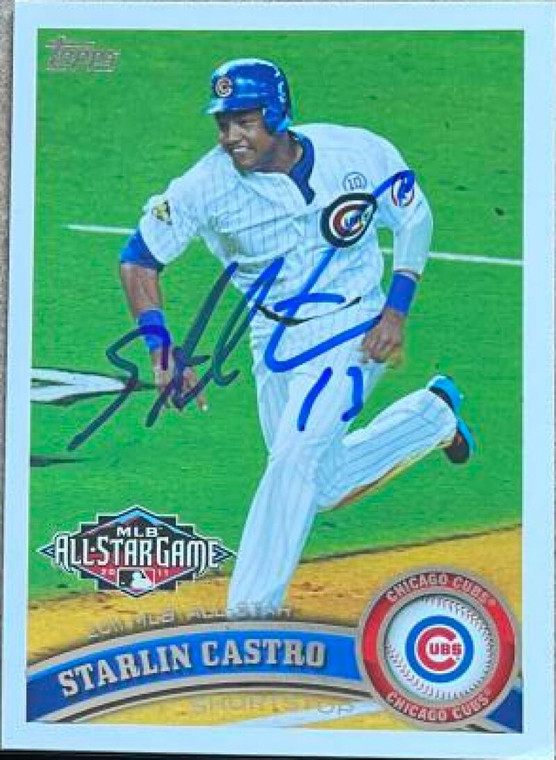 Starlin Castro Autographed 2011 Topps Update #US249 AS