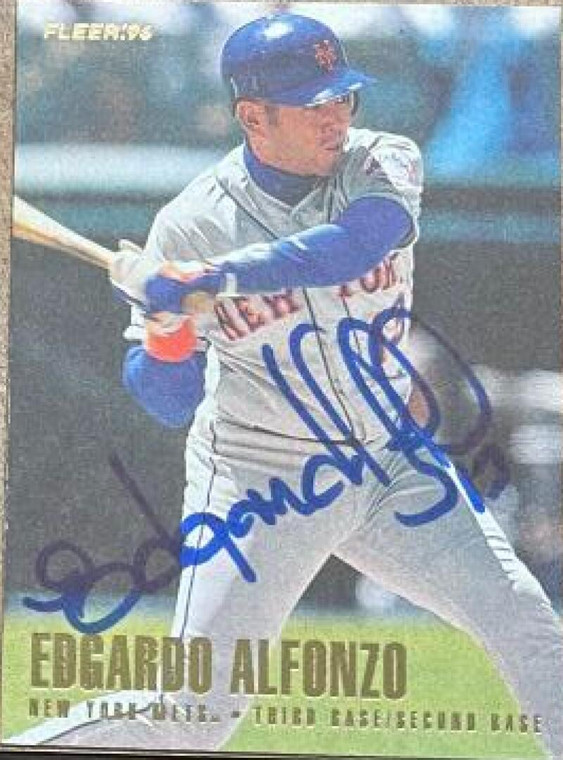 Edgardo Alfonzo Autographed 1996 Fleer #472