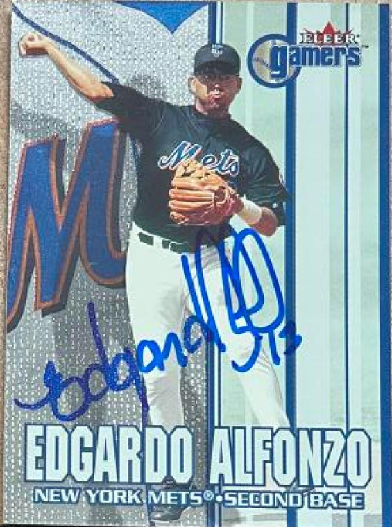 Edgardo Alfonzo Autographed 2000 Fleer Gamers #86