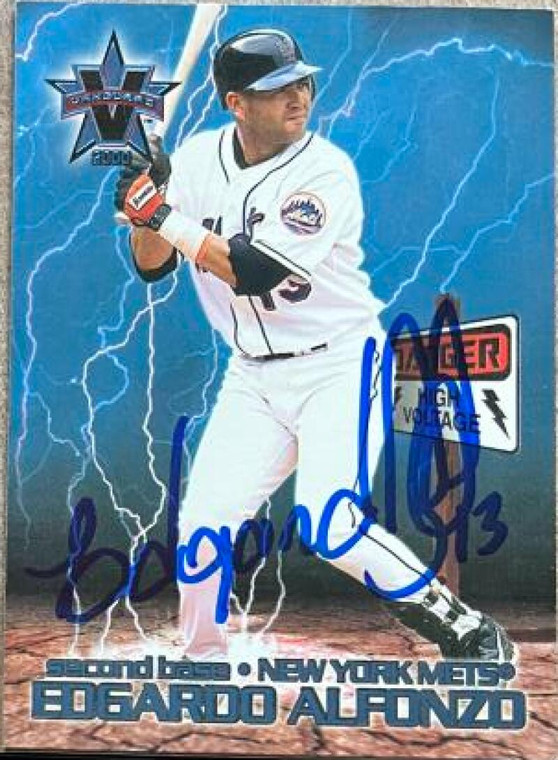 Edgardo Alfonzo Autographed 2000 Pacific Vanguard High Voltage #23