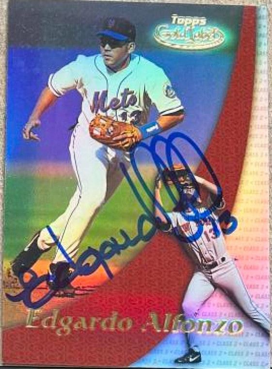 Edgardo Alfonzo Autographed 2000 Topps Gold Label #73