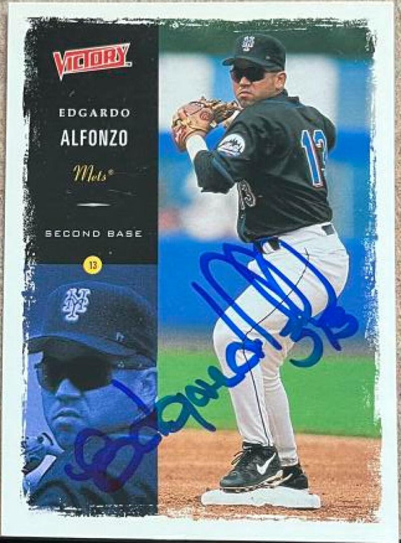 Edgardo Alfonzo Autographed 2000 Upper Deck Victory #187