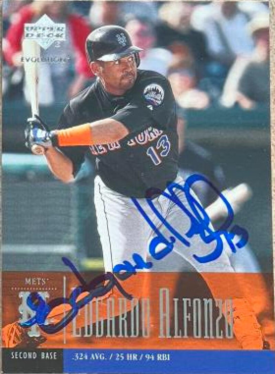 Edgardo Alfonzo Autographed 2001 Upper Deck Evolution #75