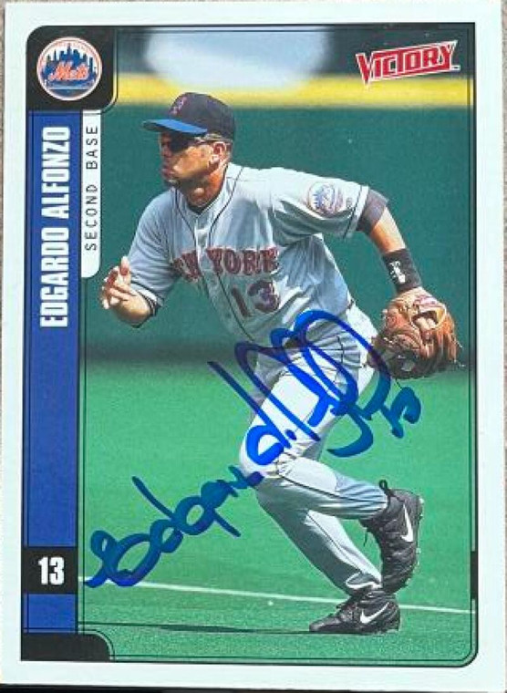 Edgardo Alfonzo Autographed 2001 Upper Deck Victory #448