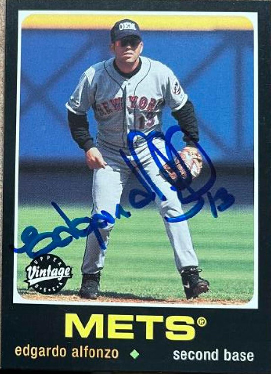 Edgardo Alfonzo Autographed 2002 Upper Deck Vintage #219