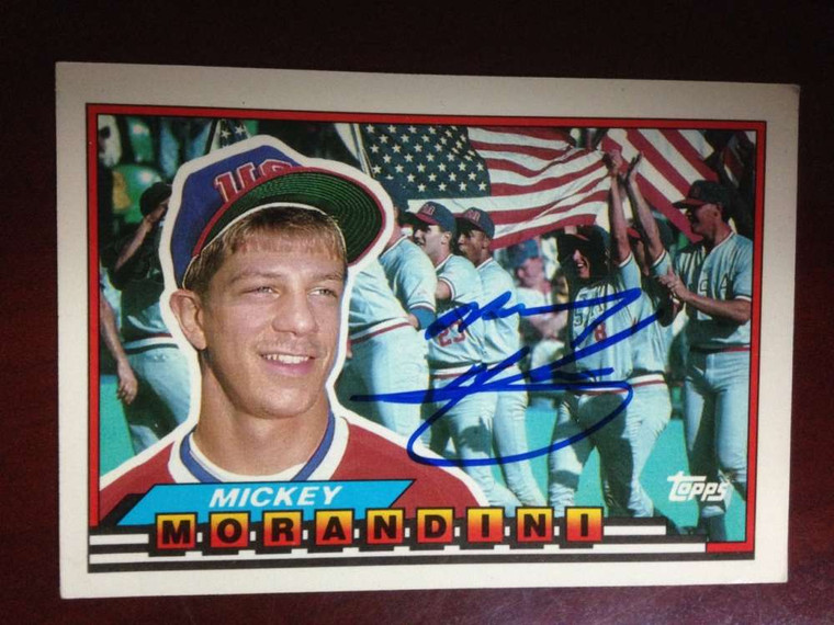 SOLD 813 Mickey Morandini Autographed 1988 Topps Big #162