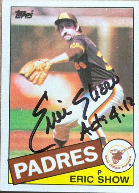 Eric Show Autographed 1985 Topps #234