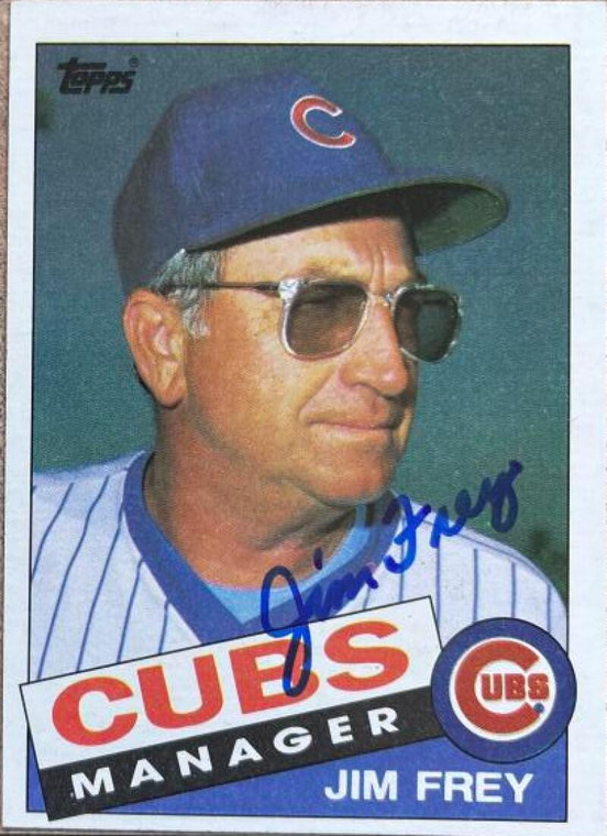Jim Frey Autographed 1985 Topps #241