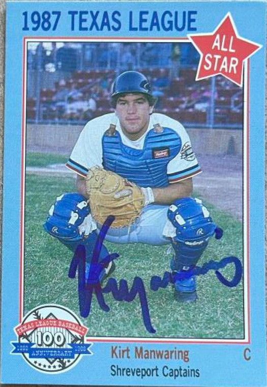 Kirt Manwaring Autographed 1987 Feder Texas League All Stars #22 