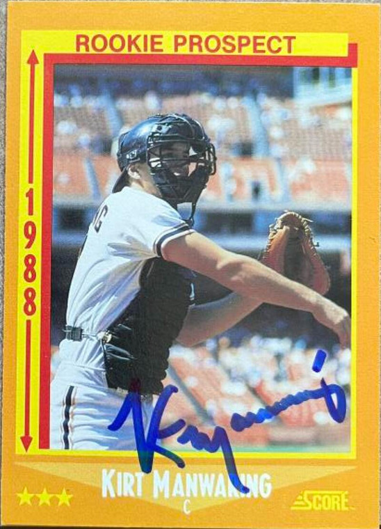 Kirt Manwaring Autographed 1988 Score #627