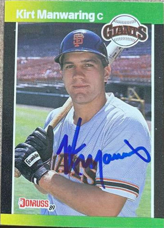 Kirt Manwaring Autographed 1989 Donruss Baseball's Best #330