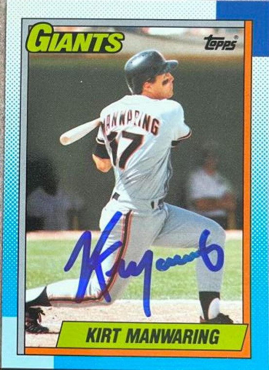 Kirt Manwaring Autographed 1990 Topps Tiffany #678