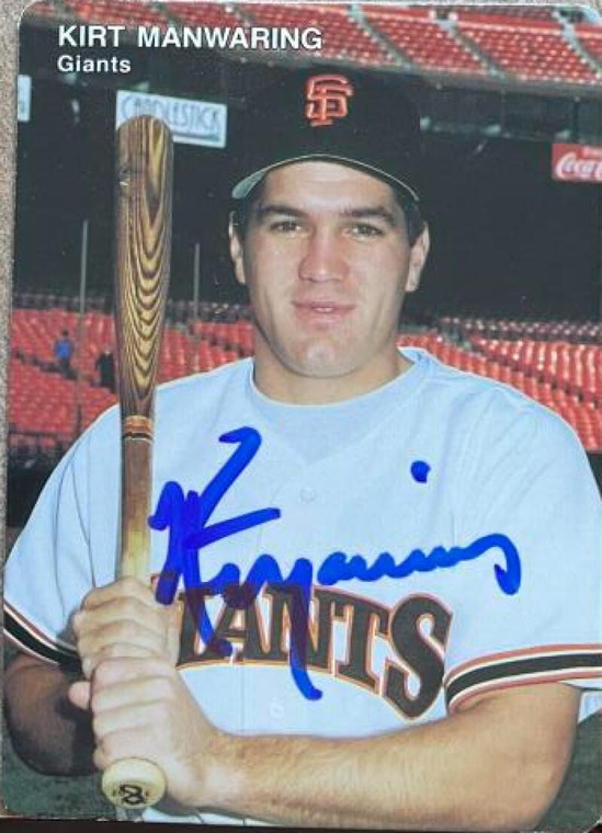 Kirt Manwaring Autographed 1991 Mother's Cookies San Francisco Giants #23