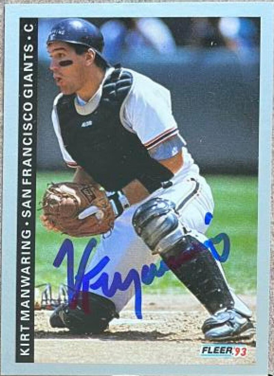 Kirt Manwaring Autographed 1993 Fleer #158