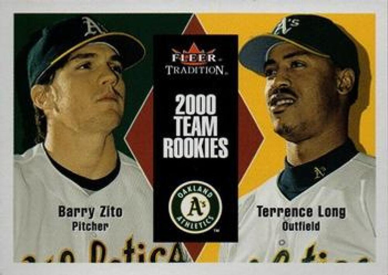 2000 Fleer Tradition Update #92 Terrence Long/Barry Zito NM-MT RC Rookie Oakland Athletics 