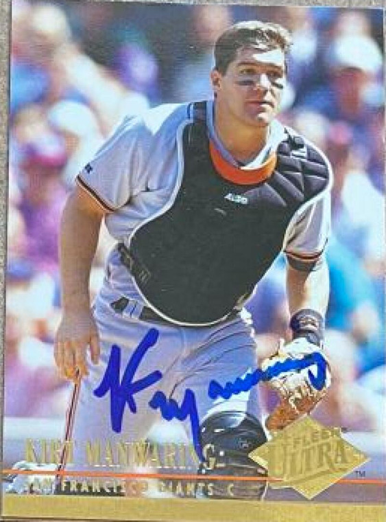 Kirt Manwaring Autographed 1994 Fleer Ultra #292